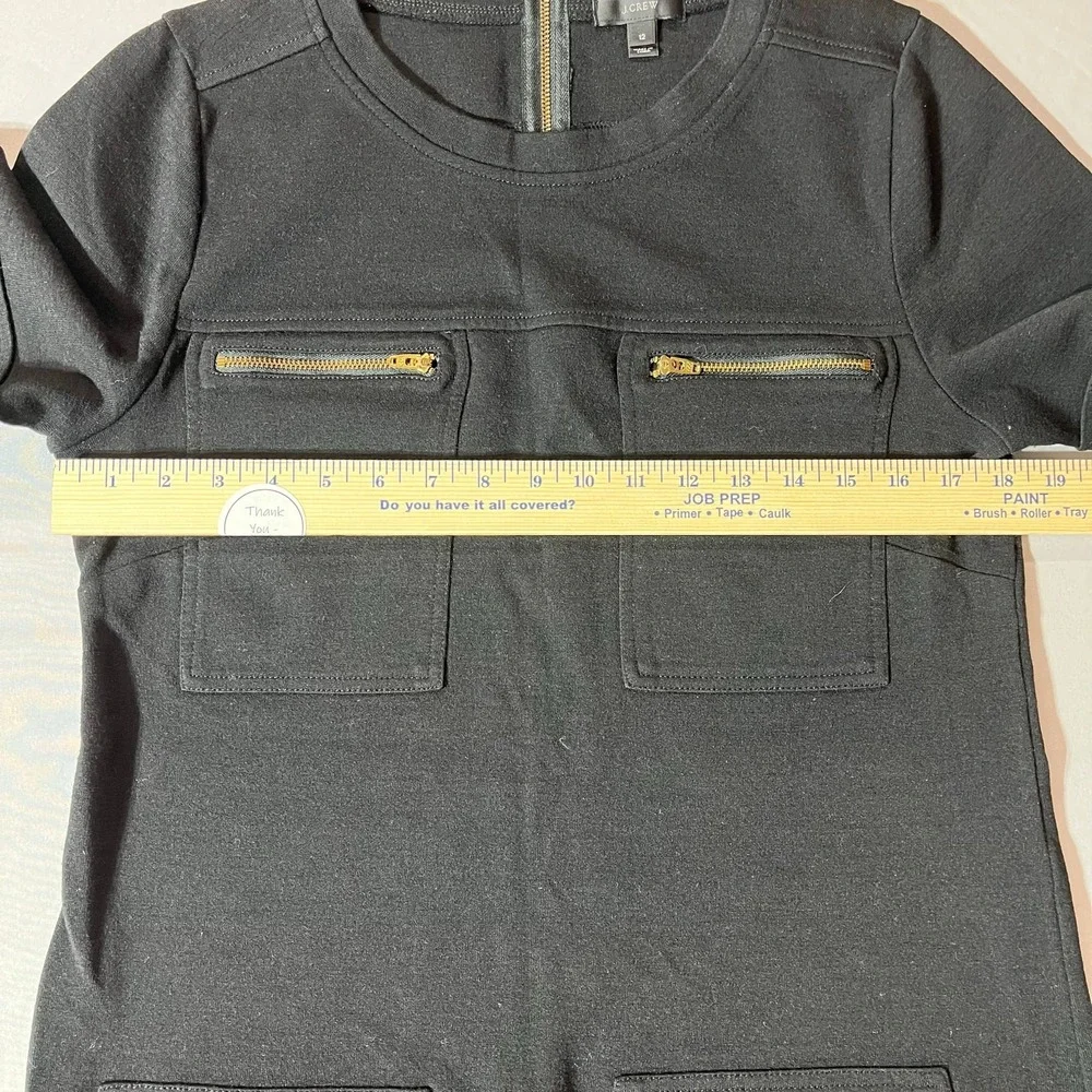 J. Crew Shift Dress Wool Zipper Pockets Women's‎ Size 12 - Picture 5 of 8